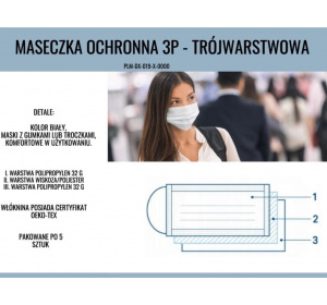 Pakiet I - maseczki ochronne 3 P -5 szt